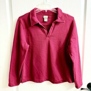 L.L. Bean Women's Raspberry Crewneck Pullover
